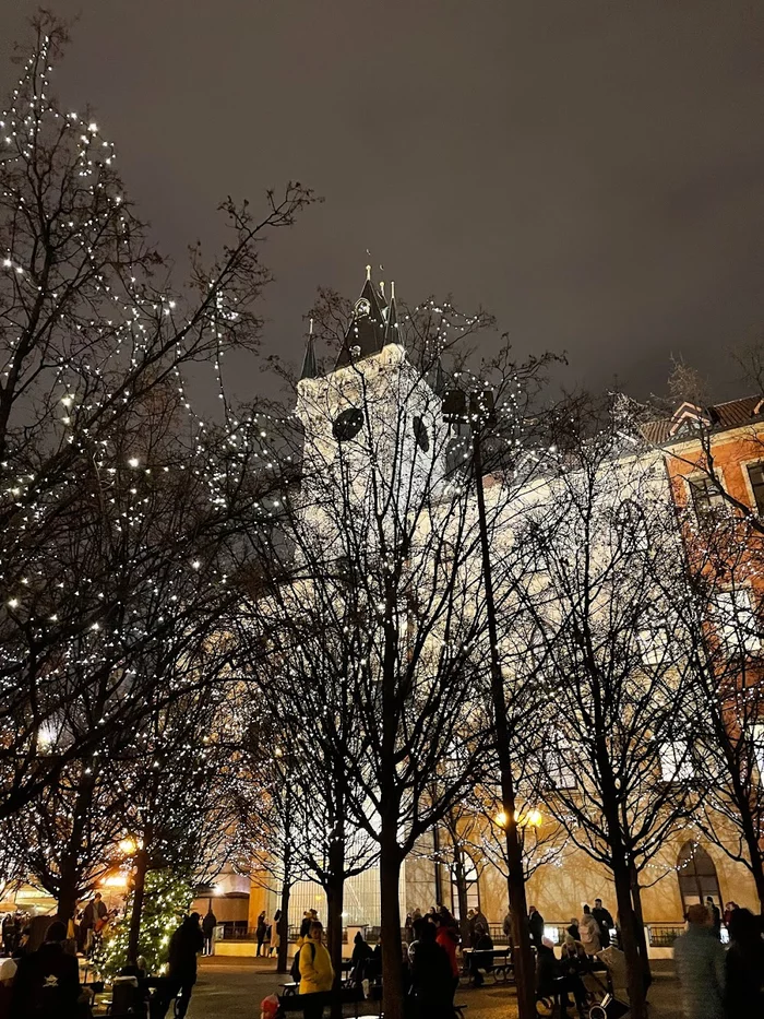 Староместская площадь. 19 декабря - Моё, Рождество, Чехия, Прага, Фотография, Мобильная фотография, Староместская Площадь