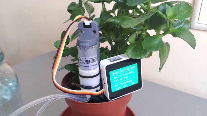 простой автополив растений своими руками на m5stack + приложение arduino, самоделки, видеоблог, электроника, своими руками, esp32, python, wi-fi, bluetooth, core, видео, длиннопост