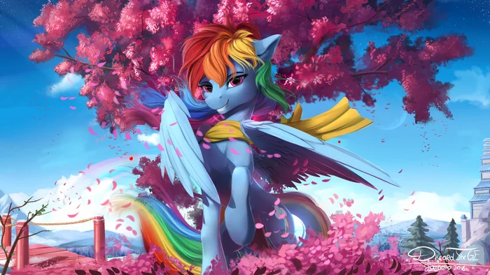 Deshka - the traveler - My little pony, PonyArt, Rainbow dash, Discordthege