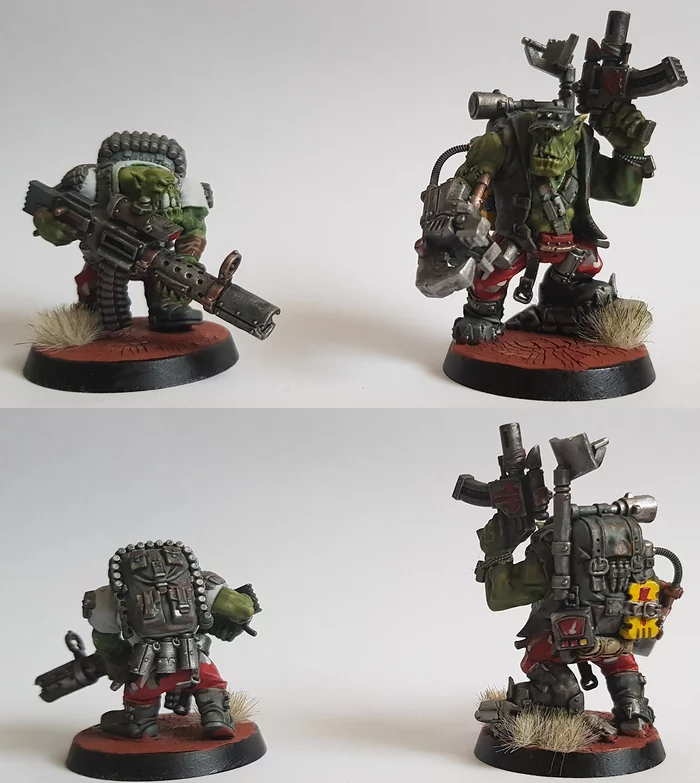 Orcs commando and gray plastic needle - My, Warhammer 40k, Adeptus Mechanicus, Painting miniatures, Longpost, Orcs