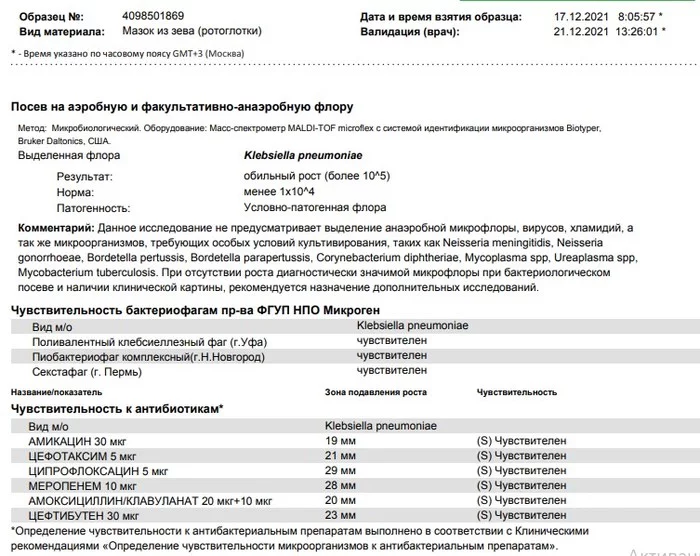 Assistance in decoding analyzes - My, Disease, Streptococcus, Medical tests, Decryption, Doctors