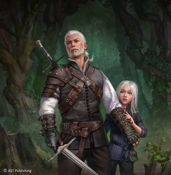 Geralt and Ciri - Art, Witcher, Geralt of Rivia, Ciri, Pavel Tomashevskiy