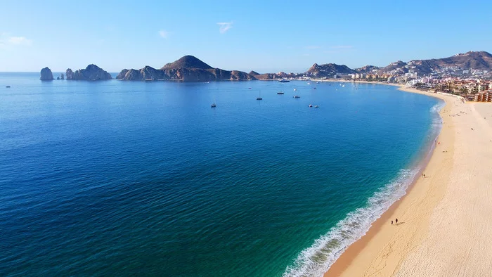 Cove of the town of Cabo San Lucas, Baja Peninsula California, Mexico - My, Mexico, Sea, Ocean, Pacific Ocean, Shore, Beach