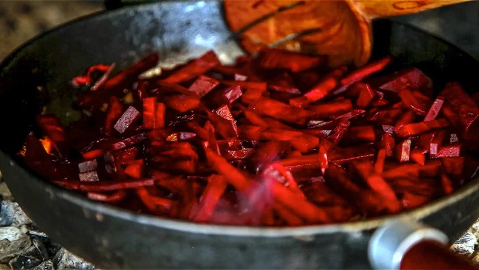 Borsch. Long post about how I cooked borsch with beef in a cauldron on the stove - My, Borsch, Video recipe, Cooking, Food, Soup, Preparation, Jafar, Longpost, Recipe, First meal, Video