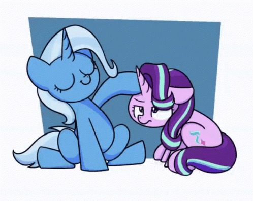 A Great And Powerful Headpat My Little Pony, Trixie, Starlight Glimmer, , Sugar Morning