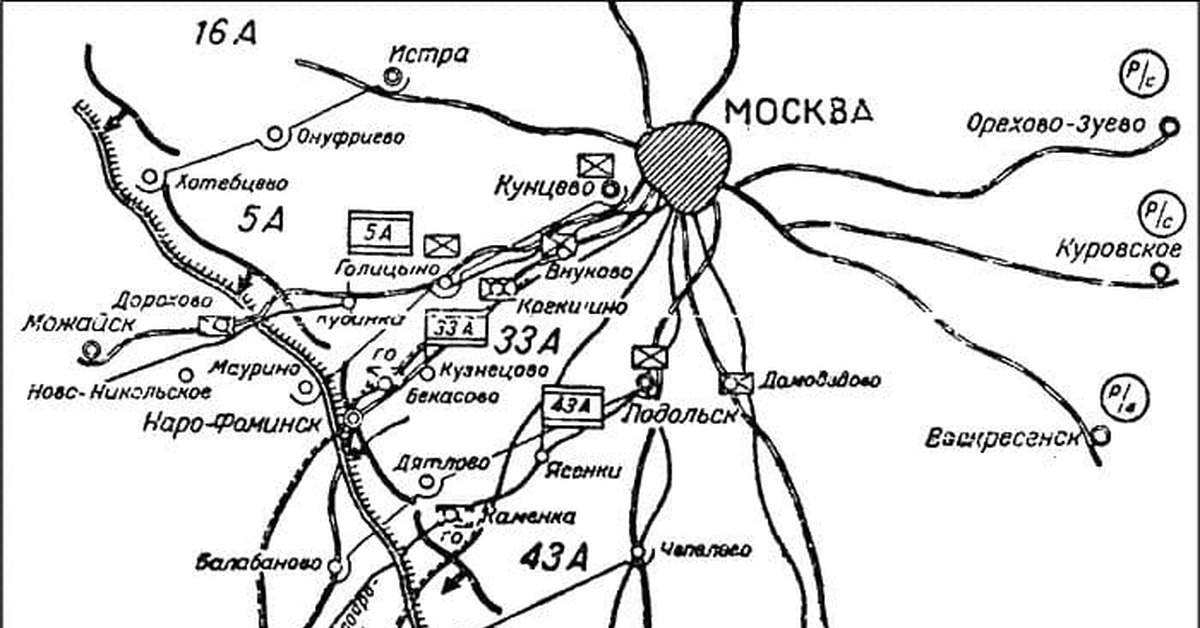 Оборона истры 1941 карта