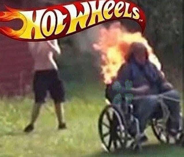 With a spark - Black humor, Hot wheels, Fire