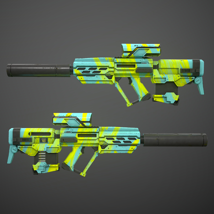 Sci-fi rifle , , 3D, 3D ,  ,  , Blender, Substance, ,  , 