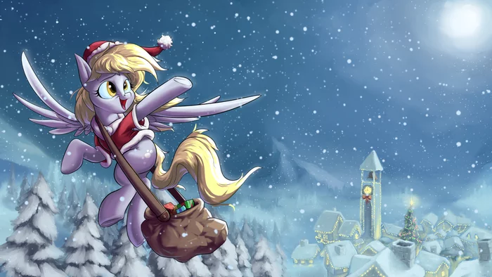 Clumsy delivery service - My little pony, Derpy hooves, PonyArt, Rocket-Lawnchair