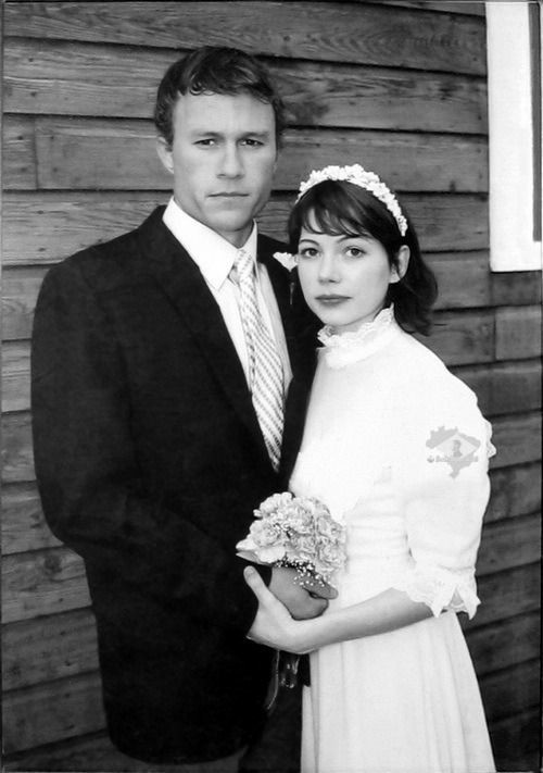 Rustic wedding - Humor, Black and white photo, Old photo, Celebrities, Heath Ledger