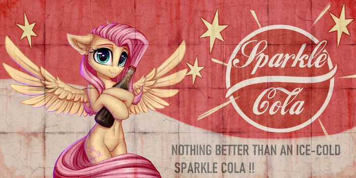 Немного довоенной рекламы вам в ленту - My Little Pony, Fluttershy, Fallout: Equestria, Setharu