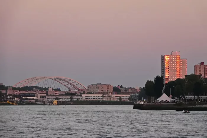 Sunset in Rotterdam - My, Netherlands (Holland), The photo, Rotterdam
