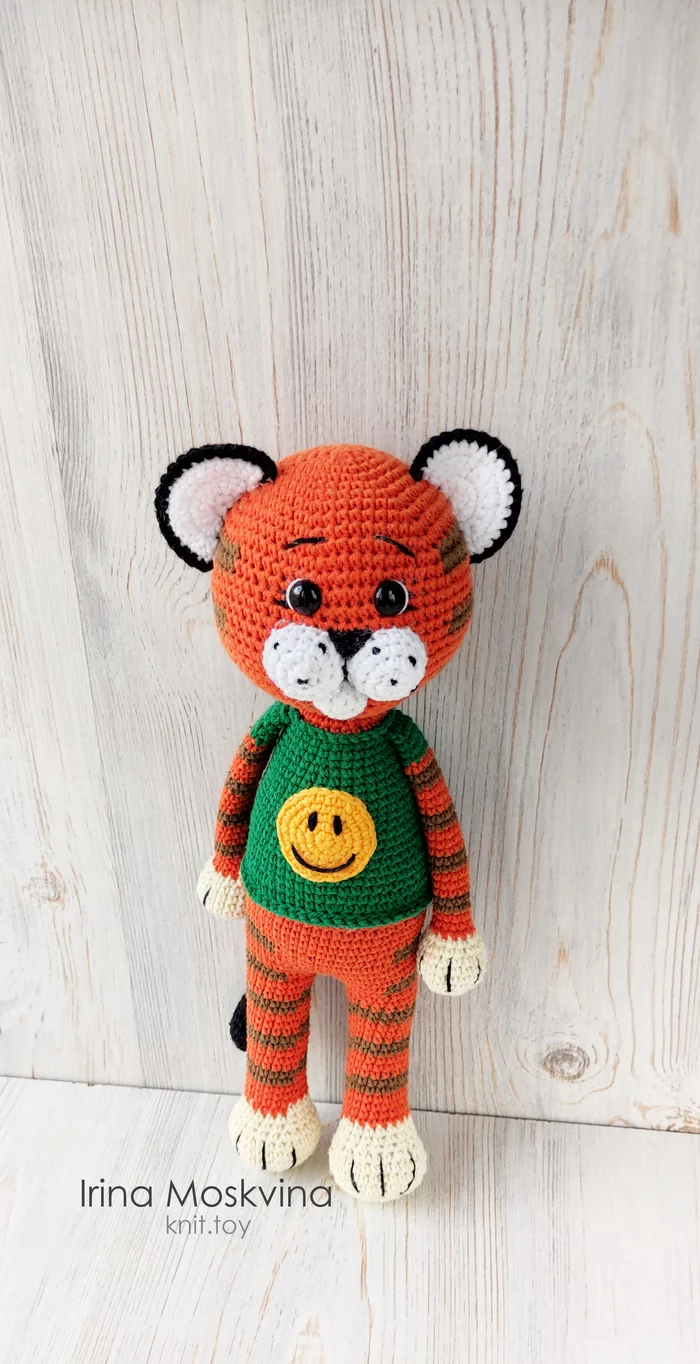 Tigger - My, Handmade, Needlework without process, Needlework, Toys, Crochet, With your own hands, New Year, Tiger, Symbol of the year, Longpost