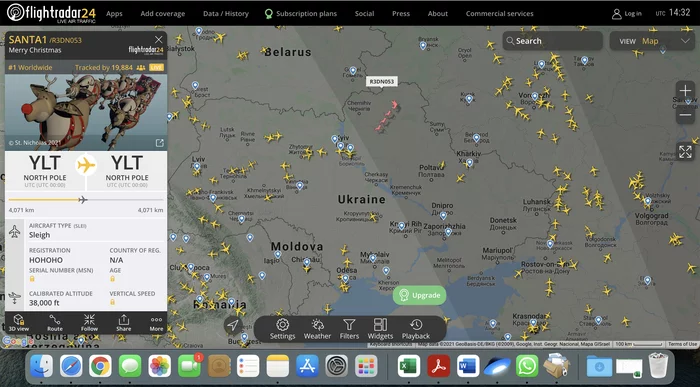 Christmas flightradar24.com - Aviation, Flightradar24