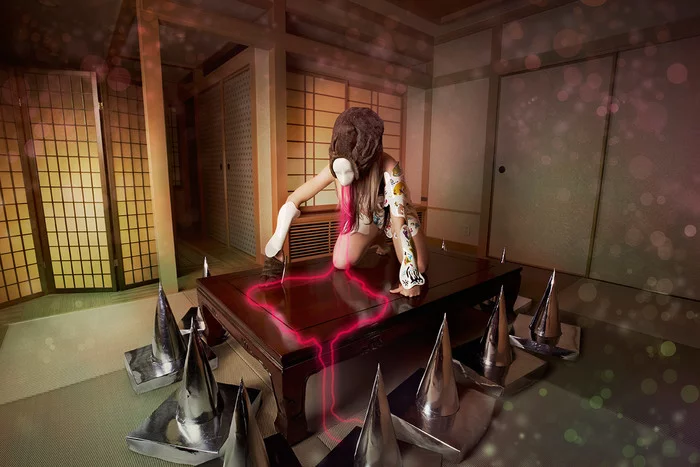 Dear guests, please make yourself comfortable! =))) - NSFW, Erotic, The photo, Girls, Japan, Mask, Japanese, Japanese style, Table, Room