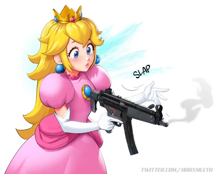 Now she won't be kidnapped - Art, Mario, Games, Princess peach, Mleth