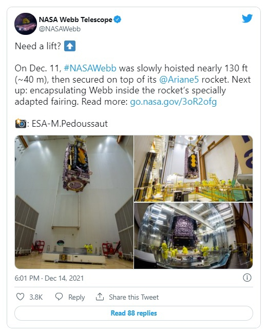 NASA, ESA, CSA are ready to launch the historic James Webb Space Telescope. NSF - Rocket launch, Cosmonautics, Space, Technologies, Ariane 5, James Webb Telescope, Video, Longpost, James Webb Telescope