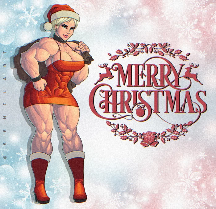 (Catholic) Christmas is coming and New Year is coming, time to post holiday art - Muscleart, Strong girl, Sleep-Sleep, Art, Christmas, New Year, Body-building, Bodybuilders, Sports girls, Jim32-hq32ol