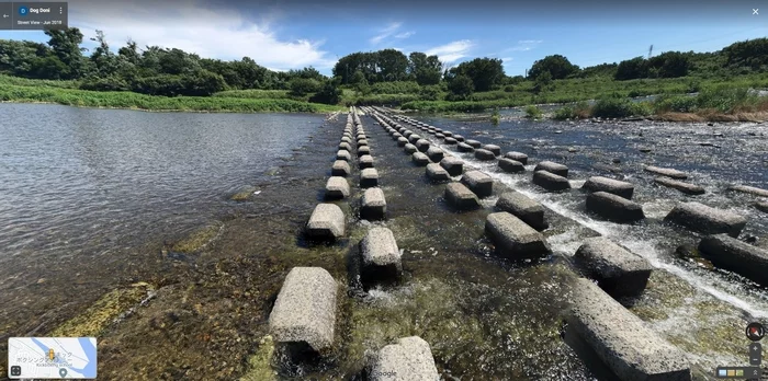 What are these concrete blocks in the water? Japan - River, Japan, Concrete