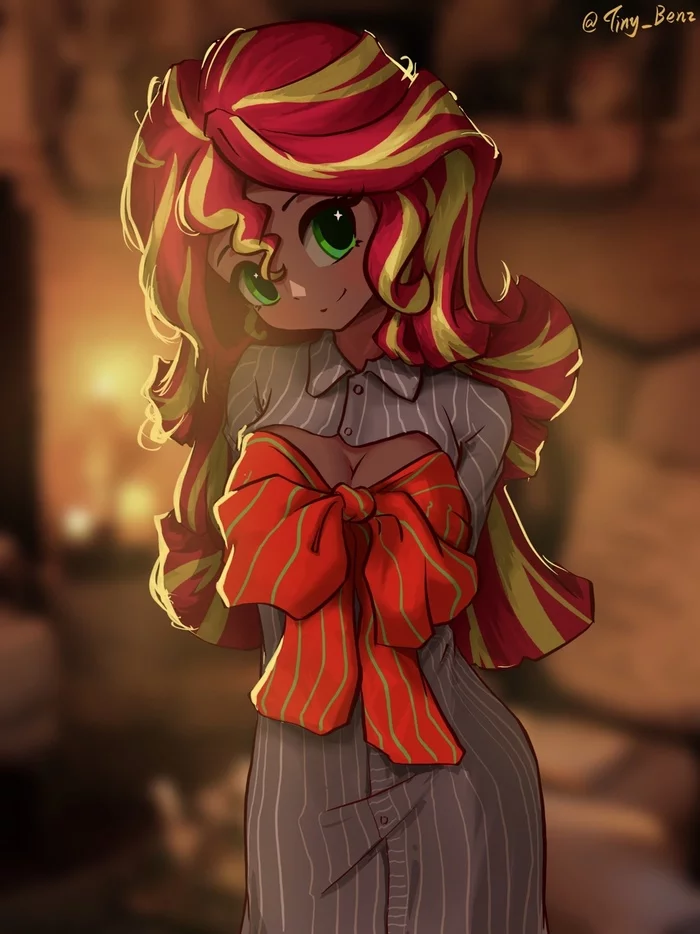 Another Christmas Sunset - My little pony, Equestria girls, Sunset shimmer, Tinybenz