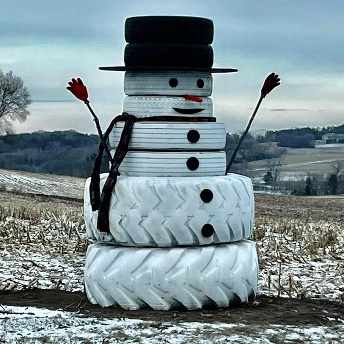 I blinded you from what was - snowman, Tires, Winter, No snow