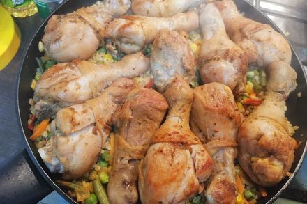 Bulgur with chicken and vegetables - My, Recipe, Cooking, Food, Nutrition, Preparation, Longpost