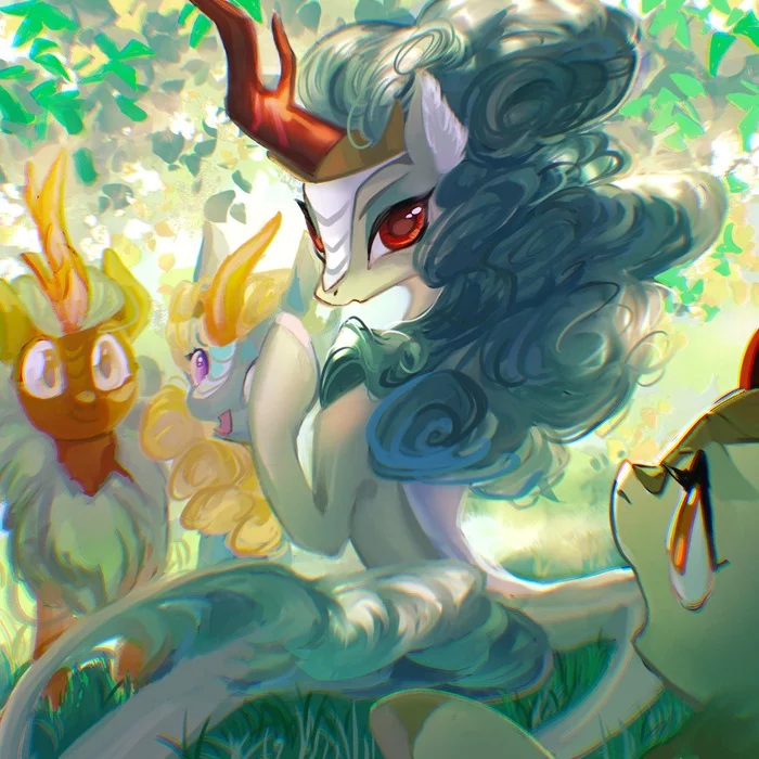 Kirins kirin - My little pony, Autumn blaze, Cinder glow, Rain Shine, Tingsan