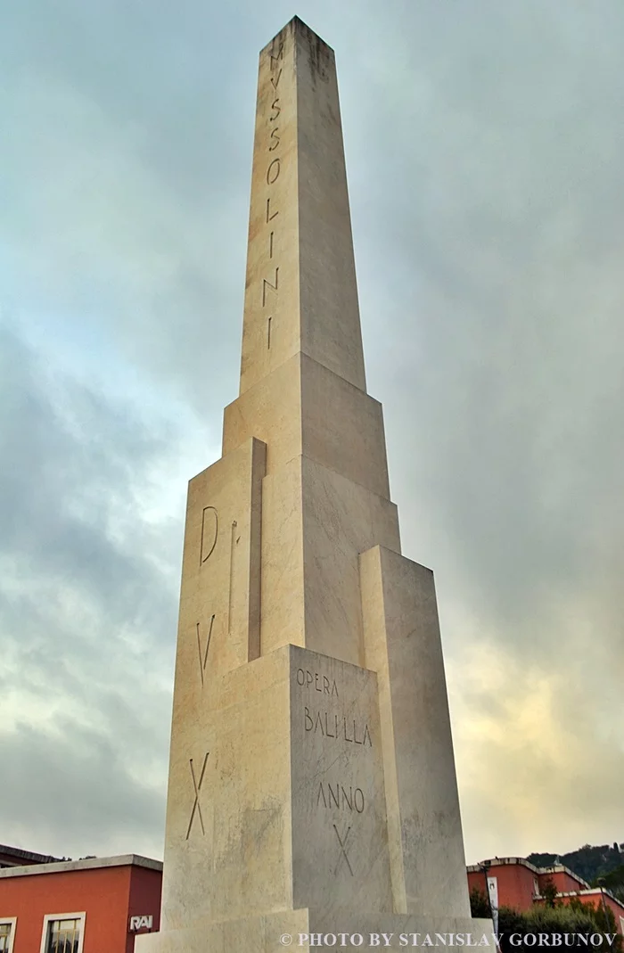 Obelisk of Mussolini - Italy, Architecture, Obelisk, Benito Mussolini, Longpost