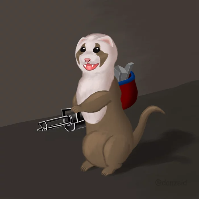 What my friends ask me to draw: - My, Ferret, Art, Digital drawing