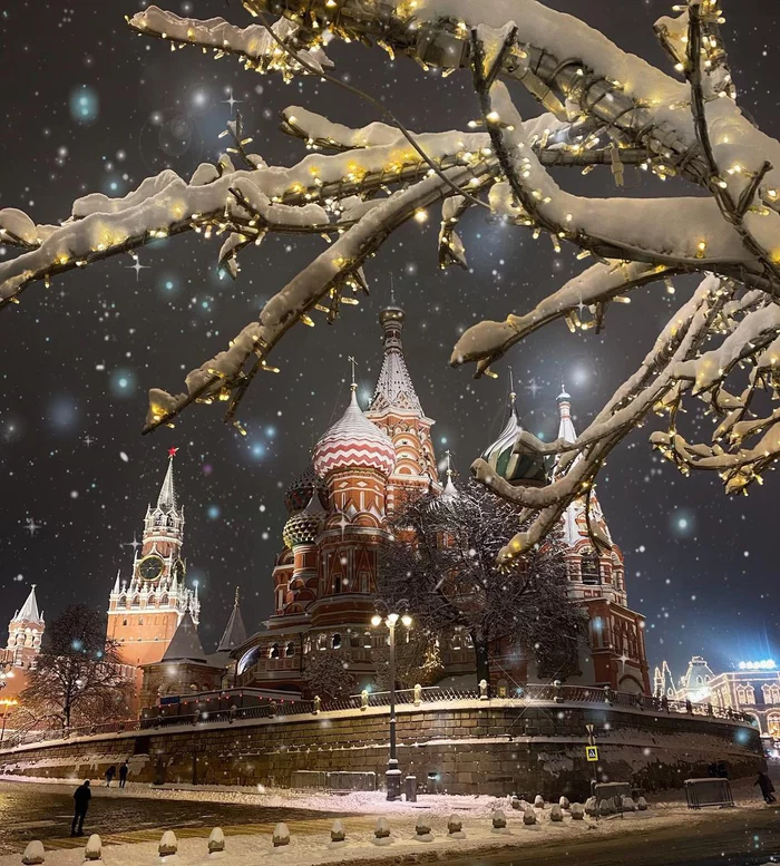 Moscow New Year's Kremlin - Moscow, Capital, Kremlin, beauty, The photo, Holidays, Night