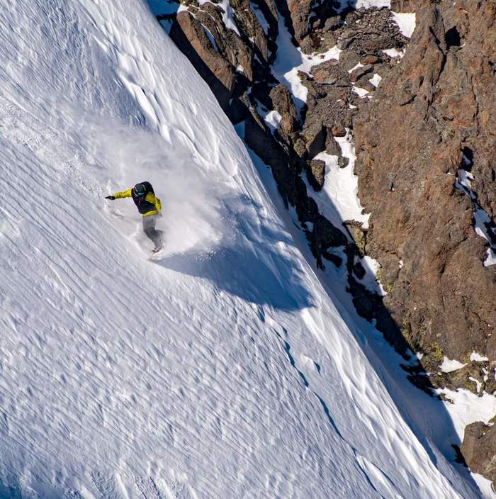 Along the wall - My, The photo, The mountains, Professional shooting, Snowboard, Elbrus, Elbrus, Freeride