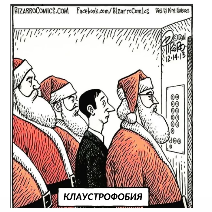 So that's why it's called that - Comics, The new yorker, New Year, Santa Claus, Claustrophobia