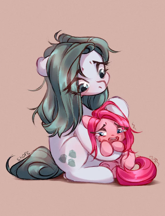 Большое горе... - My Little Pony, PonyArt, Pinkie Pie, Cloudy Quartz, Shore2020