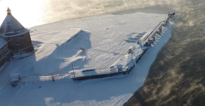 Oreshek fortress in winter - My, Leningrad region, Fortress "Oreshek", Quadcopter, Video