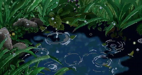 Ghibli Pond by Atichii , Pixel Art, , 