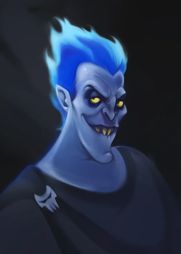 Hades - My, Art, Digital drawing, Hercules, Hades, Portrait, Hades