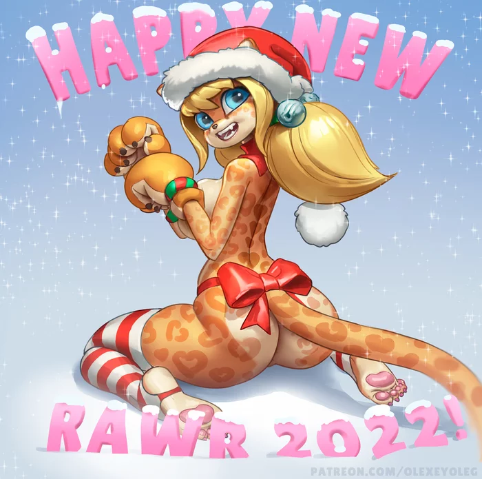 Holiday greetings ! - NSFW, Furry, Anthro, Art, Furotica, Furry cheetah, Olexeyoleg