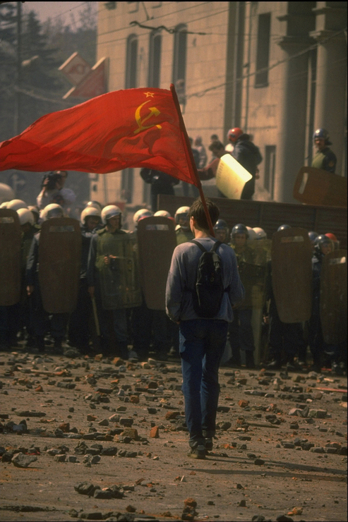 May 1, 1993. Forgotten War - Politics, Collision, Rally, Russia, the USSR, The photo, Negative, Blood, Longpost