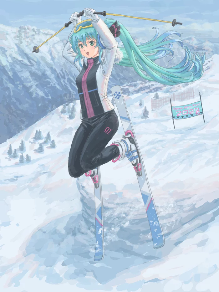 Snow miku - Hatsune Miku, Vocaloid, Snow miku, Anime art