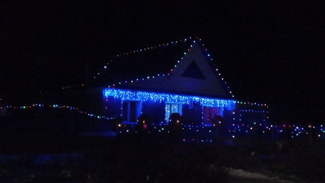 How a small village ends up in a fairy tale at night - My, Village, beauty, New Year, Lights, Competition, Prize, Ural, Garland, Decoration, Beautiful, Winter, freezing, Christmas trees, Longpost