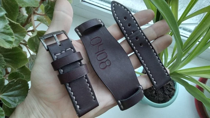 Watch strap. Bundle strap. Bund strap - Leather products, Wrist Watch, Handmade, Natural leather, Leather, With your own hands, Clock, Needlework without process, Strap, Wristband, Bund, Male, Presents, Accessories, Fossil, Longpost