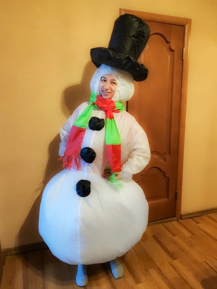 New Year's chemical protection suit against covid - Humor, Costume, New Year costume, snowman, Girls, Inflatable shapes, Chemical protection, Coronavirus, Protection