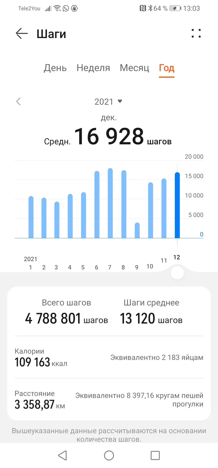 Result for the year - My, Walking, Steps, Longpost, Moscow