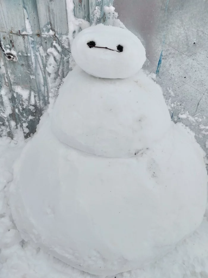 snowman - My, snowman, Winter, Baymax, New Year, Relaxation, Longpost