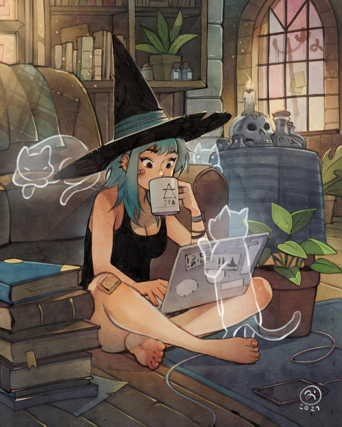 The Daily Life of Witches.Part I Anime Art, Original Character, , , , , , , Simzart