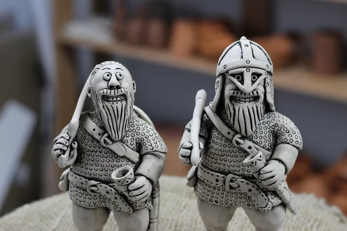 Vikings are celebrating too! - My, Needlework without process, His own ceramist, Викинги, Figurines, Statuette, Collectible figurines, Ceramics, Longpost