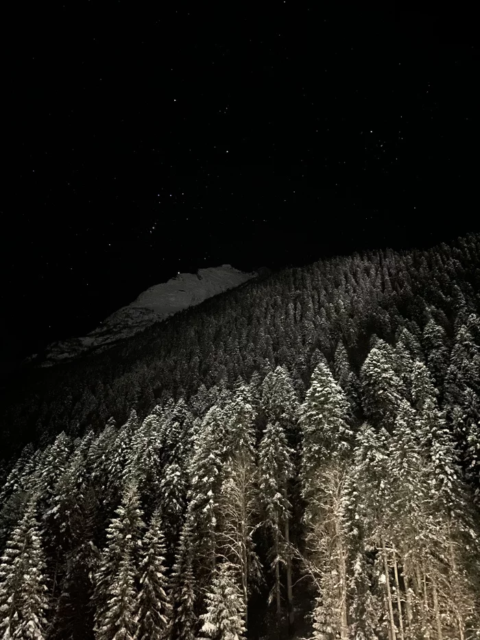 Dombay - Winter, The mountains, Stars, Longpost