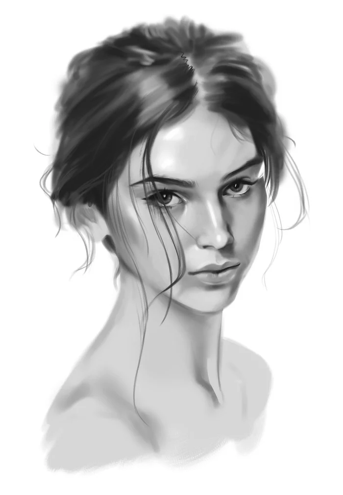 Sketch - My, Art, Digital drawing, Portrait