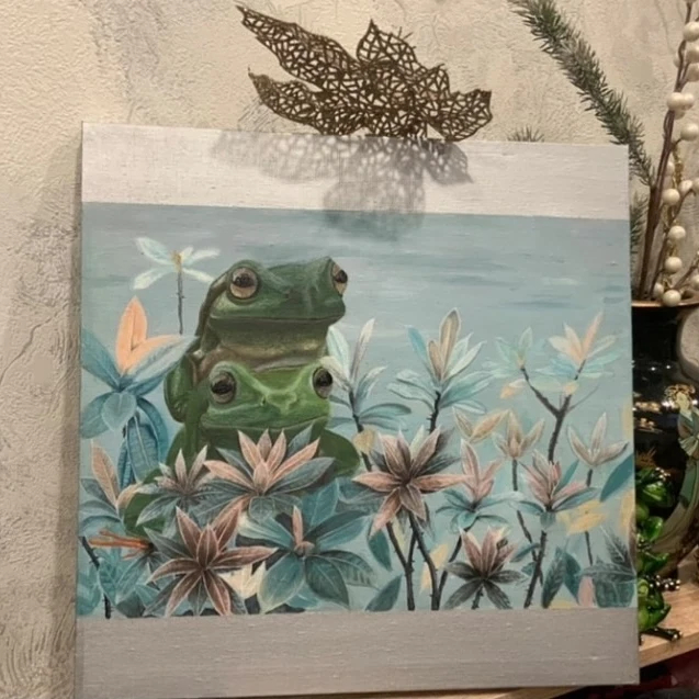 Frogs - My, Frogs, Painting, Acrylic, Beginner artist, Artist