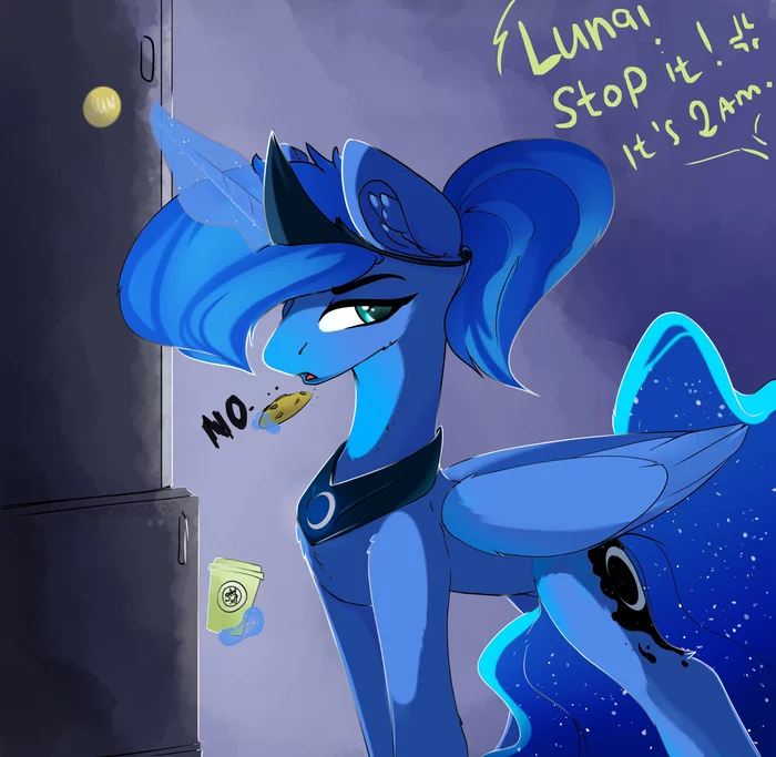 Moon! Stop it! It's two o'clock in the morning! - My little pony, Princess luna, Therealf1rebird